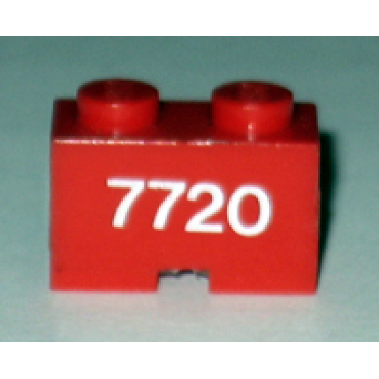 Brick, Modified 1 x 2 with Cable Holding Cutout with 7720 Pattern (Sticker) - Set 7720