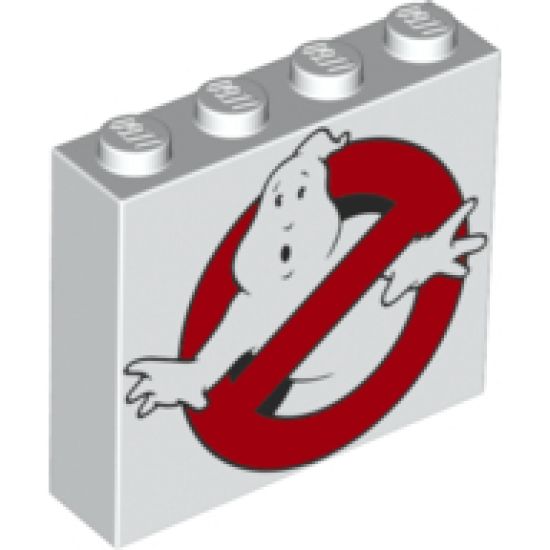 Brick 1 x 4 x 3 with Ghostbusters Logo Pattern