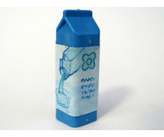Scala Accessories Carton Milk, Label with Pouring Milk and Blue Flower Pattern (Sticker) - Set 3110