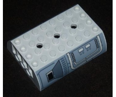 Slope, Curved 6 x 8 x 2 Double with SW Star Destroyer Escape Pod Pattern on Both Sides (Stickers) - Set 6211