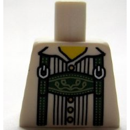 Torso Lederhosen over Pinstripe Shirt Pattern