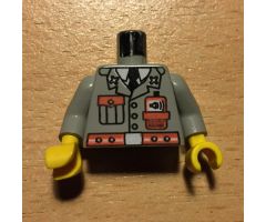 Torso Fire Shirt with Pocket and Orange Belt Pattern / Light Gray Arms / Yellow Hands