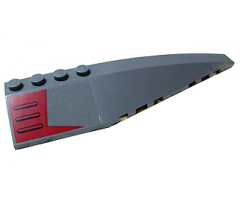 Wedge 12 x 3 Right with SW AT-TE Dark Red Ladder Pattern (Sticker) - Set 7675