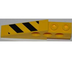 Technic Slope Long with Black and Yellow Danger Stripes Pattern Model Right Side (Sticker) - Set 7746