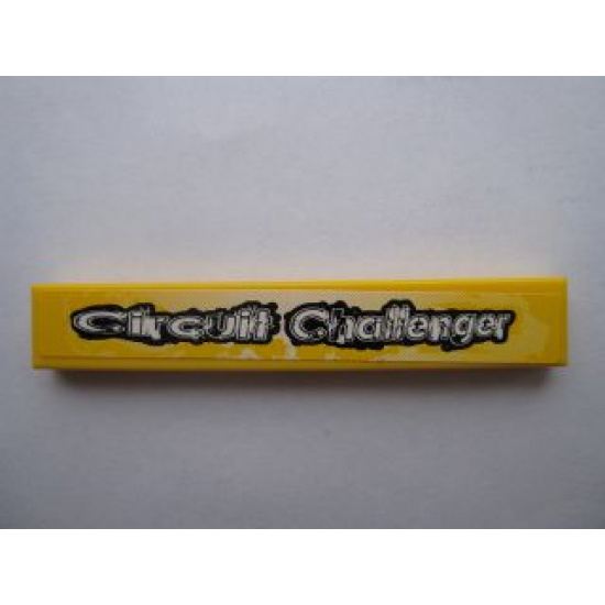 Tile 1 x 6 with 'Circuit Challenger' Pattern (Sticker) - Set 8183