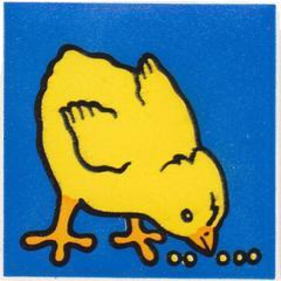 Duplo, Tile 2 x 2 x 1 with Chicken Mosaic Picture 10 Pattern (Set 1014)
