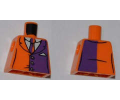 Torso Batman Suit with Dark Purple Half Panel and Tie Pattern