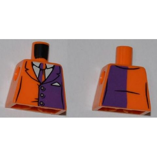Torso Batman Suit with Dark Purple Half Panel and Tie Pattern