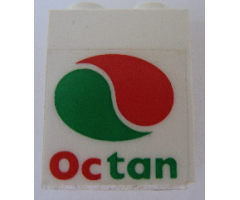 Panel 1 x 2 x 2 - Solid Studs with Octan Logo Pattern (Sticker) - Set 6594