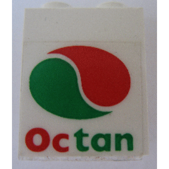 Panel 1 x 2 x 2 - Solid Studs with Octan Logo Pattern (Sticker) - Set 6594