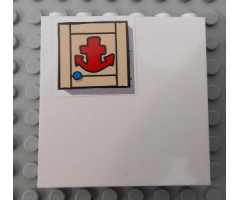 Panel 1 x 6 x 5 with Red Anchor Pattern (Sticker) - Set 3832