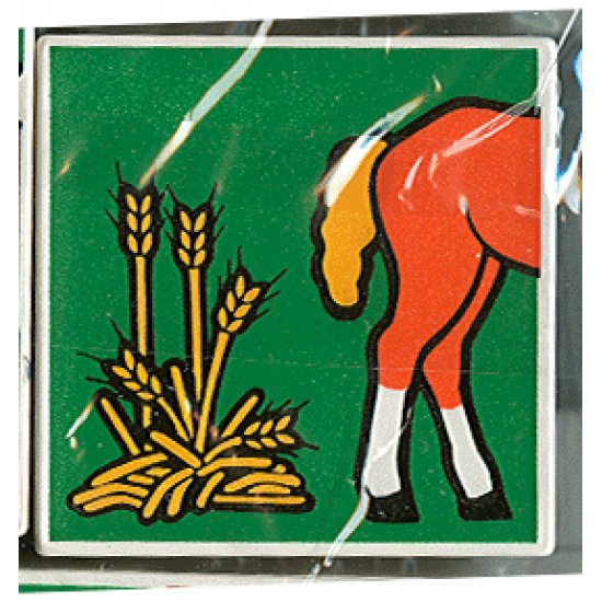 Duplo, Tile 2 x 2 x 1 with Horse Mosaic Picture 10 Pattern (Set 1078)