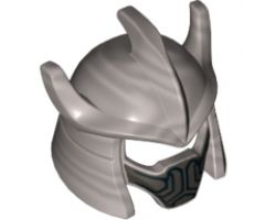 Minifigure, Headgear Helmet Trident Shaped with Face Mask with Black Lines Pattern
