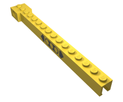 Crane Arm Outside, Narrow with 16 studs with Black Moving Pattern