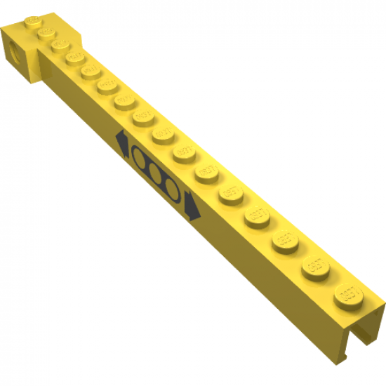 Crane Arm Outside, Narrow with 16 studs with Black Moving Pattern