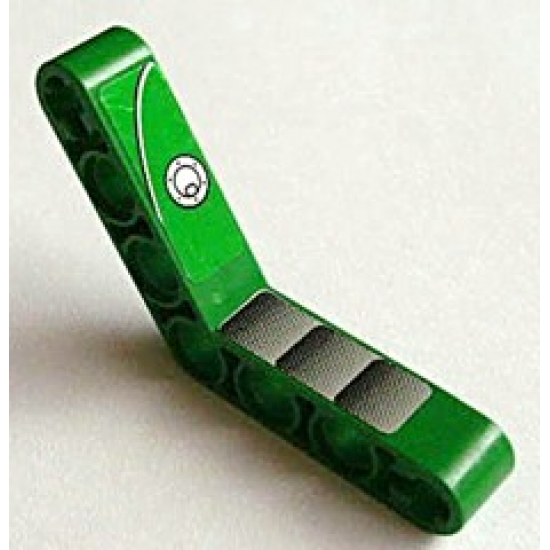 Technic, Liftarm 1 x 7 Bent (4 - 4) Thick with Tread Plate and Filler Cap Pattern (Stickers) - Set 8236
