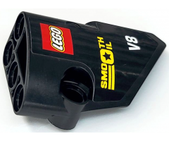 Technic, Panel Fairing # 2 Small Smooth Short, Side B with LEGO Logo, 'SMOOTH OIL' and 'V8' Pattern (Sticker) - Sets 8041 / 42041