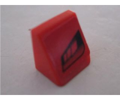 Slope 30 1 x 1 x 2/3 with Black Faded Air Vents on Red Background Pattern Model Left Side (Sticker) - Set 8495