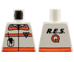 Torso Res-Q Orange Stripes, Radio in Pocket, Back Logo Pattern