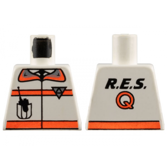 Torso Res-Q Orange Stripes, Radio in Pocket, Back Logo Pattern