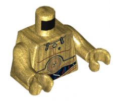 Torso SW C-3PO with Blue, Red and White Wires Pattern / Pearl Gold Arms / Pearl Gold Hands
