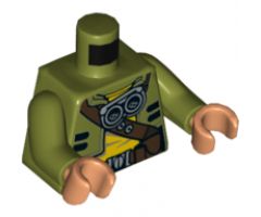 Torso SW Female Jacket with Brown Diagonal Belt and Goggles Pattern (Kordi) / Olive Green Arms / Nougat Hands