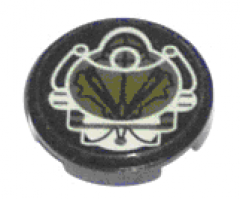 Tile, Round 2 x 2 with Color Changing Heat Sensitive Pattern (Sticker) - UFO Sets