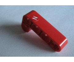 Technic, Liftarm 2 x 4 L-Shape Thick with 'N' Pattern (Sticker) - Set 8386