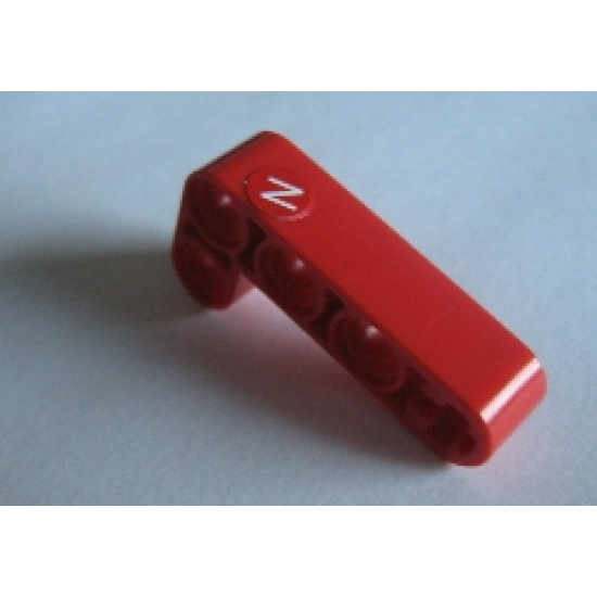Technic, Liftarm 2 x 4 L-Shape Thick with 'N' Pattern (Sticker) - Set 8386