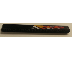Technic, Liftarm 1 x 11 Thick with Flames and Checkered Pattern Model Left Side (Sticker) - Set 8645