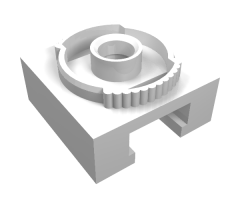 Turntable 4 x 4 Locking Grooved Base