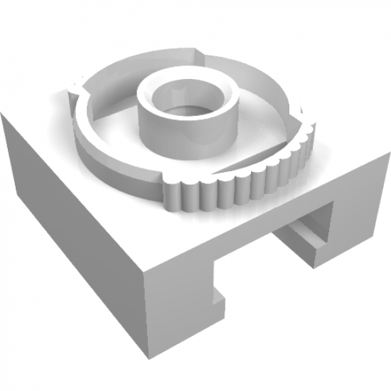 Turntable 4 x 4 Locking Grooved Base