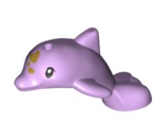 Dolphin Baby, Friends, Jumping with Black Eyes and Gold Spots Pattern