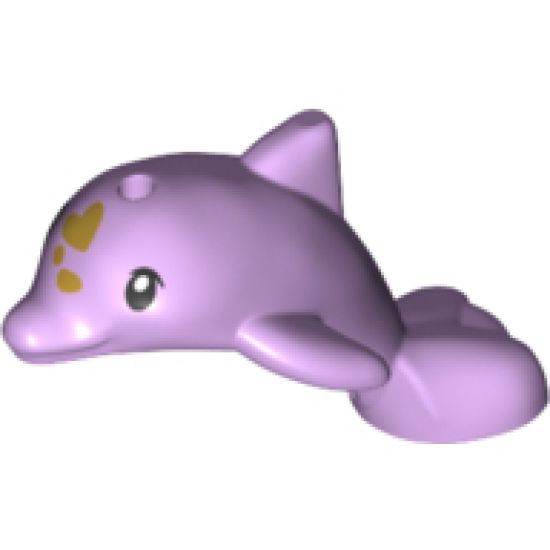 Dolphin Baby, Friends, Jumping with Black Eyes and Gold Spots Pattern