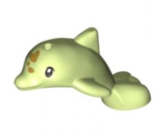 Dolphin Baby, Friends, Jumping with Black Eyes and Gold Spots Pattern