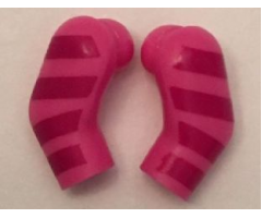 Arm, (Matching Left and Right) Pair with 4 Magenta Stripes Pattern