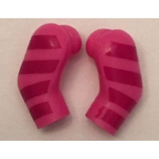 Arm, (Matching Left and Right) Pair with 4 Magenta Stripes Pattern