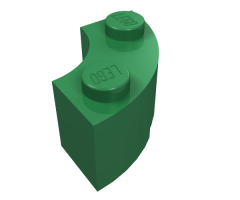 Brick, Round Corner 2 x 2 Macaroni with Stud Notch