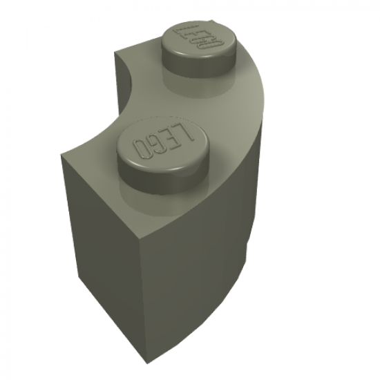 Brick, Round Corner 2 x 2 Macaroni with Stud Notch