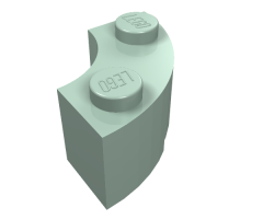 Brick, Round Corner 2 x 2 Macaroni with Stud Notch