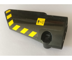 Technic, Panel Fairing # 3 Small Smooth Long, Side A with Warning Sign and Black and Yellow Danger Stripes Pattern (Sticker) - Set 42082