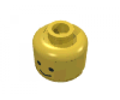 Minifigure, Head Standard Grin Pattern - Hollow Stud