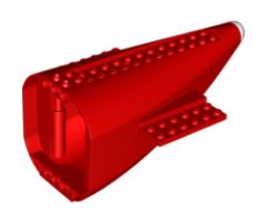 Aircraft Fuselage Aft Section Curved with Red Base