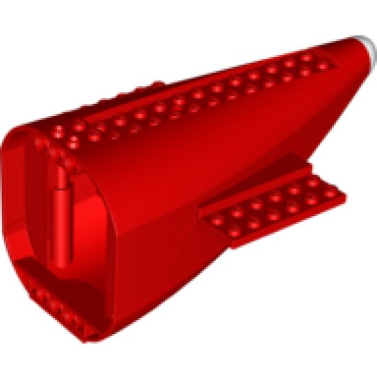 Aircraft Fuselage Aft Section Curved with Red Base