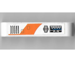 Technic, Liftarm 1 x 5 Thick with Vents, Controls and Orange Curved Stripe Pattern Model Right Side (Sticker) - Set 7646
