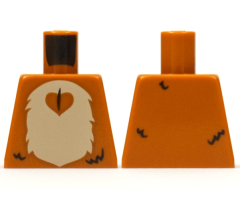 Torso Tan Stomach and Chest Fur and Dark Orange Heart Pattern