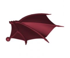 Animal, Body Part Dragon Wing 26 x 16 Folding Right with Spikes and Ball Joint Connector