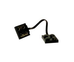 Electric, Wire with Brick 2 x 2 x 1/3 Pair, 15 Studs Long (rare brick height)