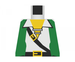 Torso Pirate Green Vest, Open Shirt, and Black Crossbelt Pattern