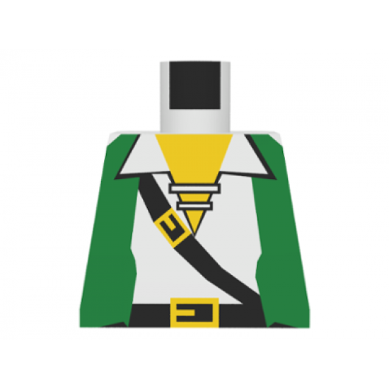 Torso Pirate Green Vest, Open Shirt, and Black Crossbelt Pattern